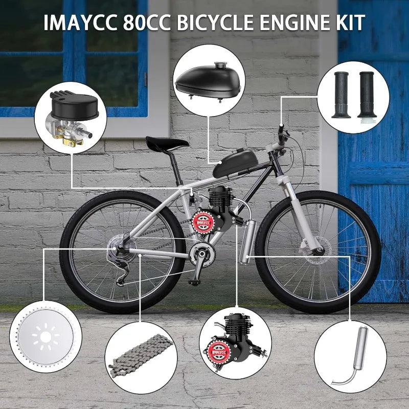 Bike Motor Kit 80cc Two Stroke Gas Engine Conversion