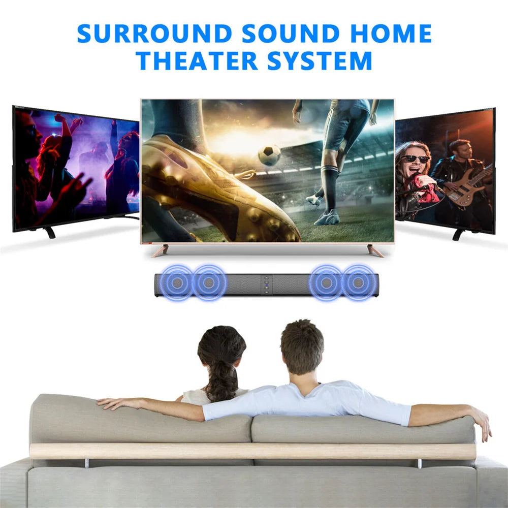 CURUK Wireless Bluetooth TV Sound Bar 2 Speaker System For Home Theater