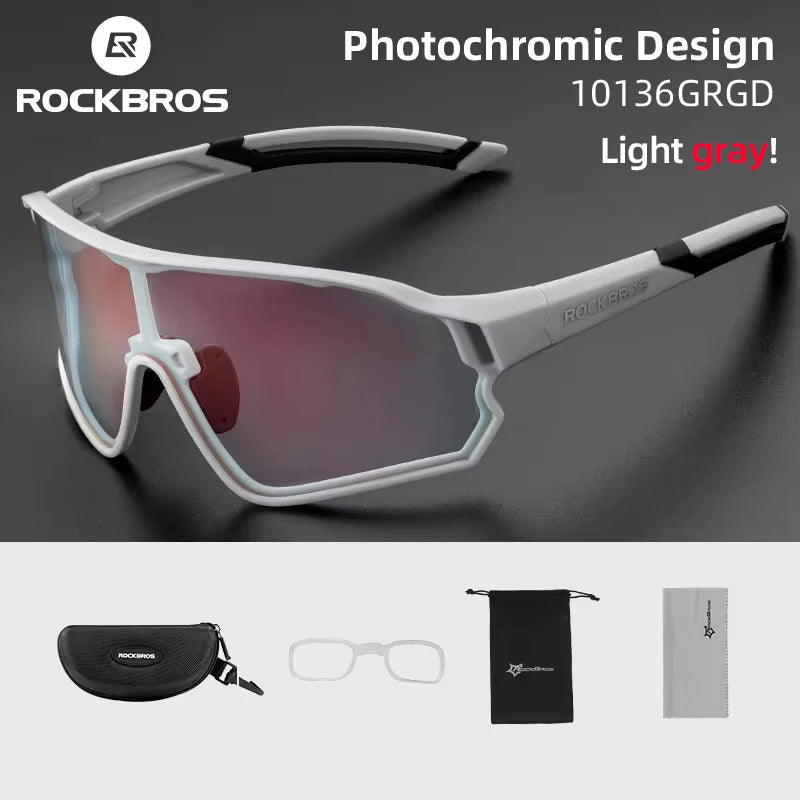RockBros Photochromic Cycling Glasses UV400 Eyewear