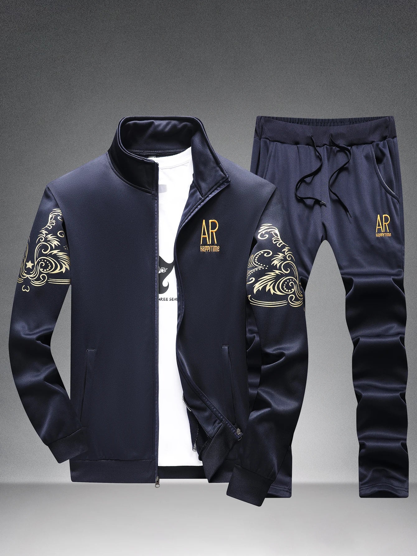 Fujian Men Casual Spring Autumn Knit Cardigan Jacket