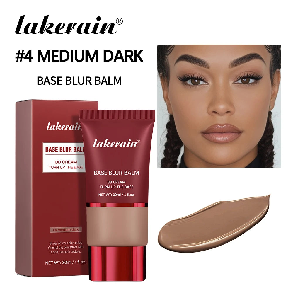 Lakerain Matte Foundation Base Cream Long-lasting Soft Focus Matte Natural Fit Coverage Concealer Waterproof Face Base Makeup