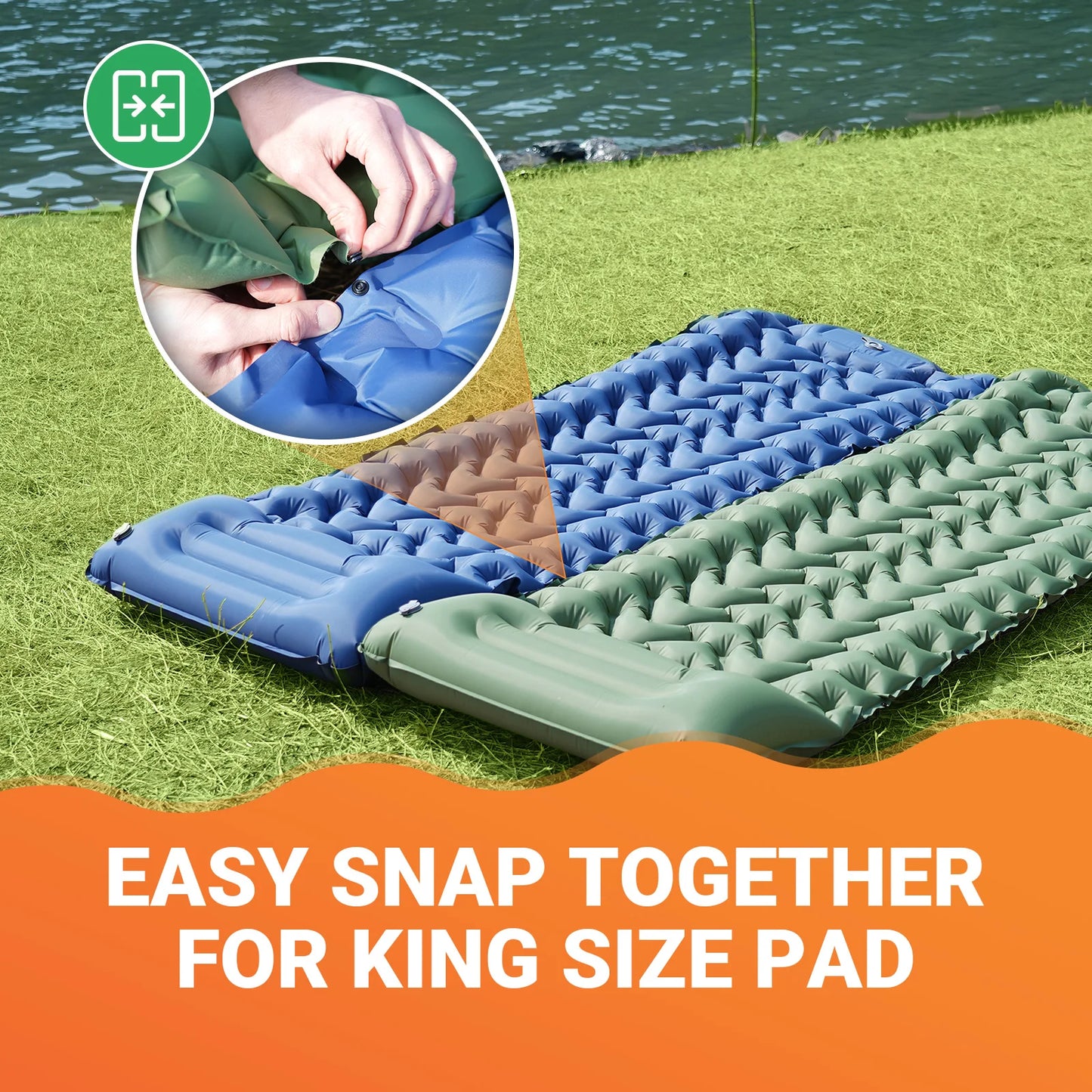 KingCamp Self Inflating Sleeping Pad Ultralight With Pillow