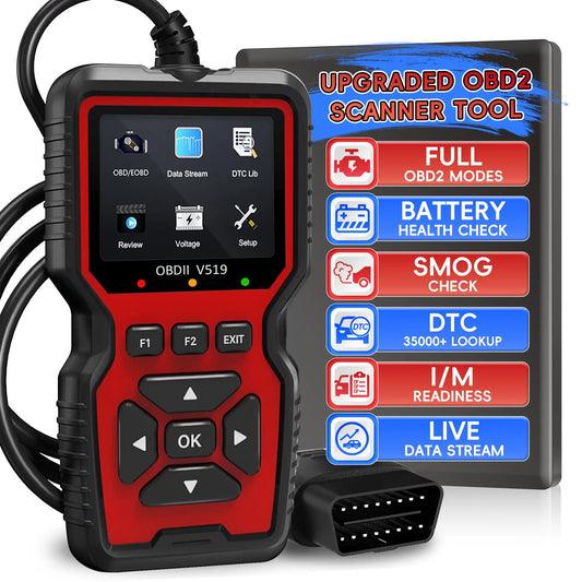 Hign-Concerned OBD2 Scanner Live Data OBDII Tool V519