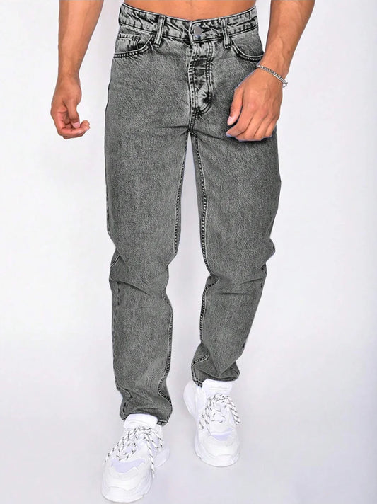 Guangdong Loose Jeans For Men All Season Comfort Denim