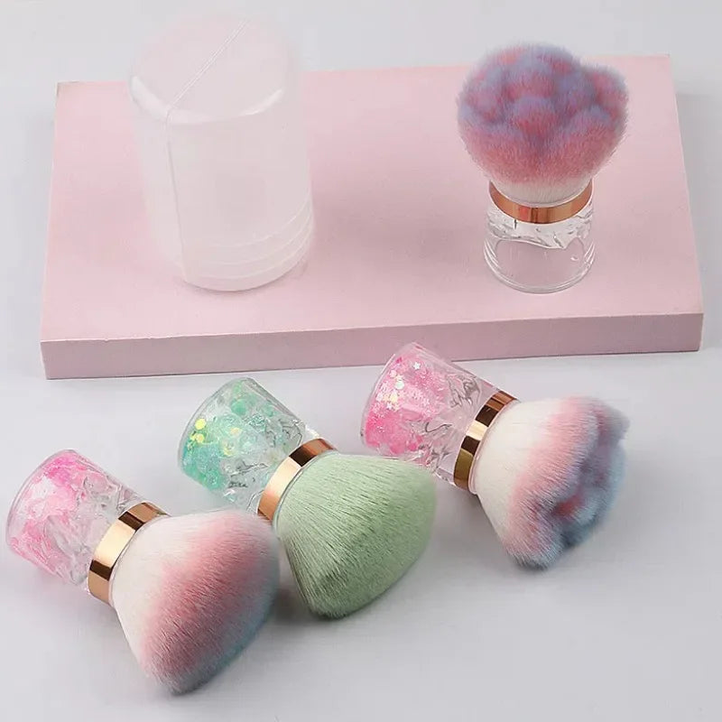 New Fashion Pink Portable Powder Brush Makeup Tool