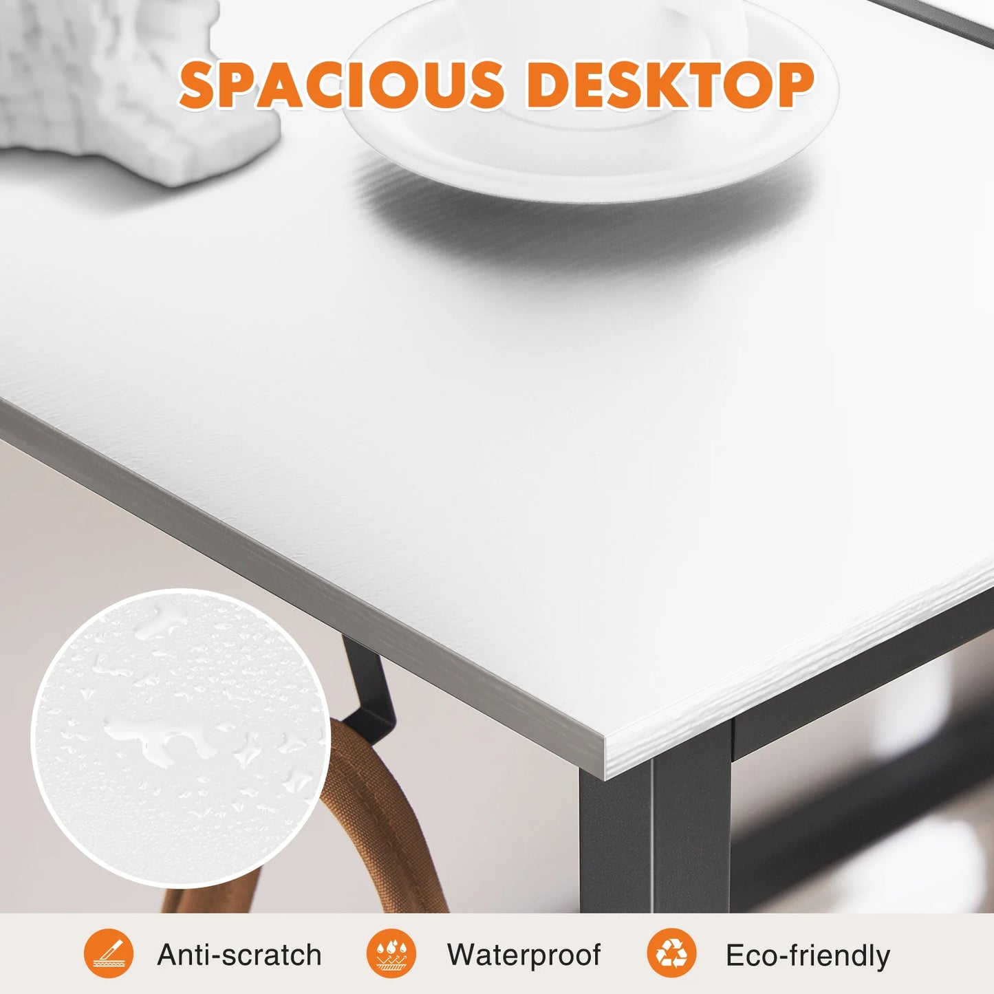JHK Computer Desk With Side Storage And Headphone Hook