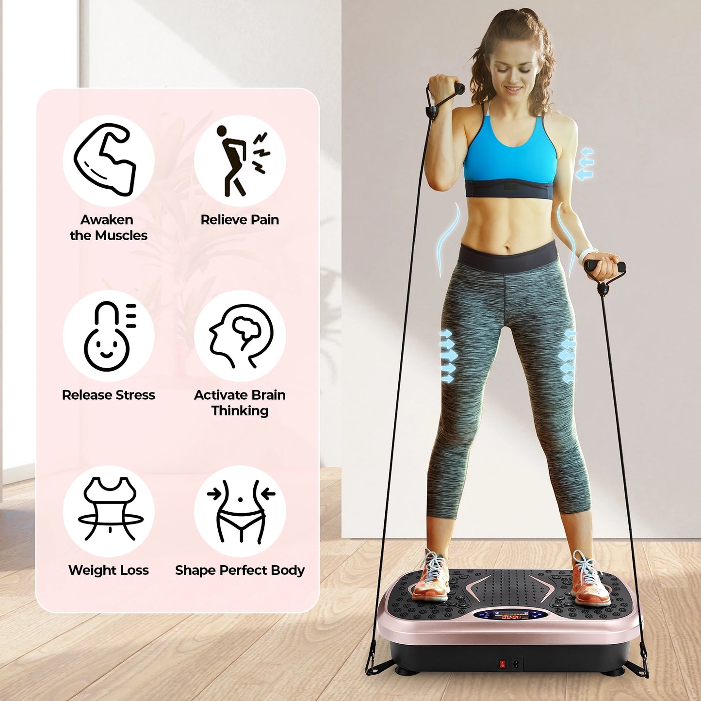 General Use Vibration Plate Exercise Machine Home Workouts