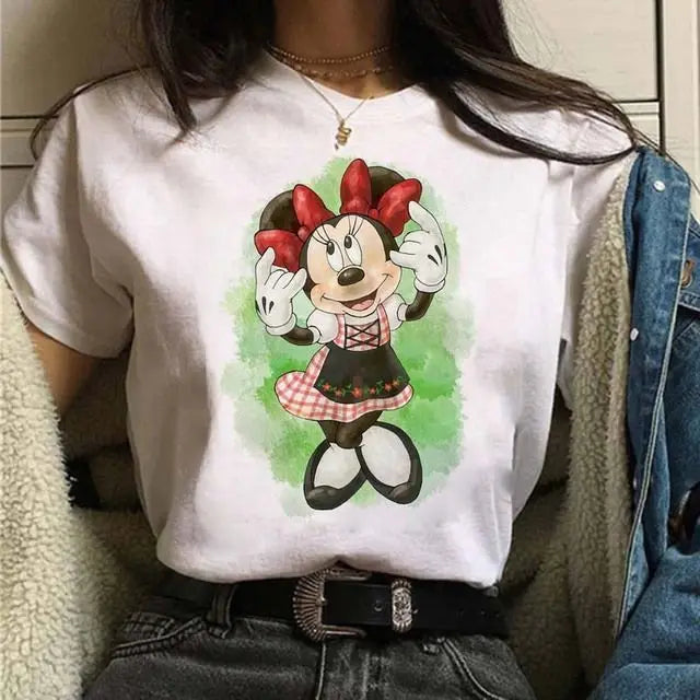 Disney Mickey Michi Love Cotton Unisex Family T Shirt