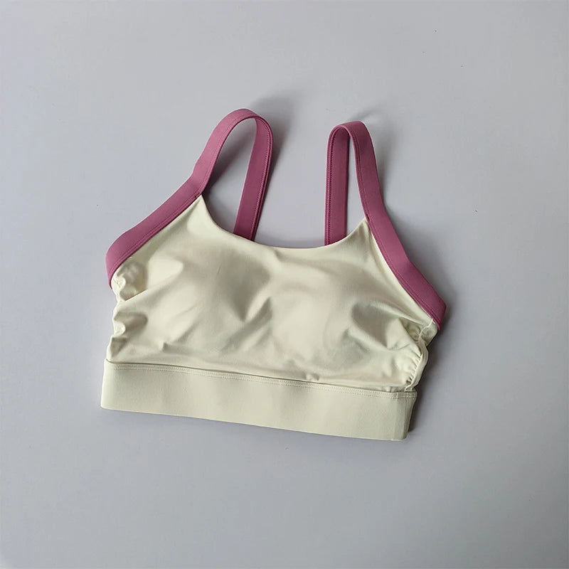Women Open Back Sports Bra Yoga Fitness Top For Gym