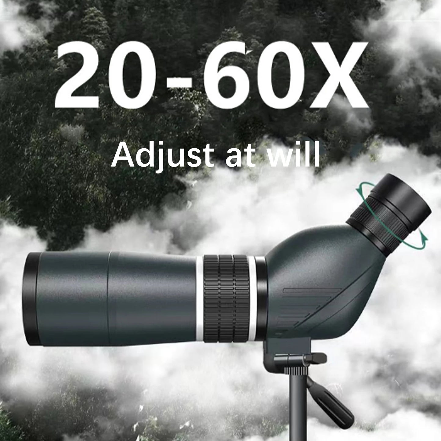 20 To 60x Zoom Bird Watching Telescope 45 Degree Oblique HD