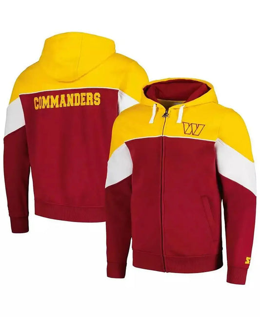 Starter Washington Commanders Full Zip Hoodie Mens Athletic