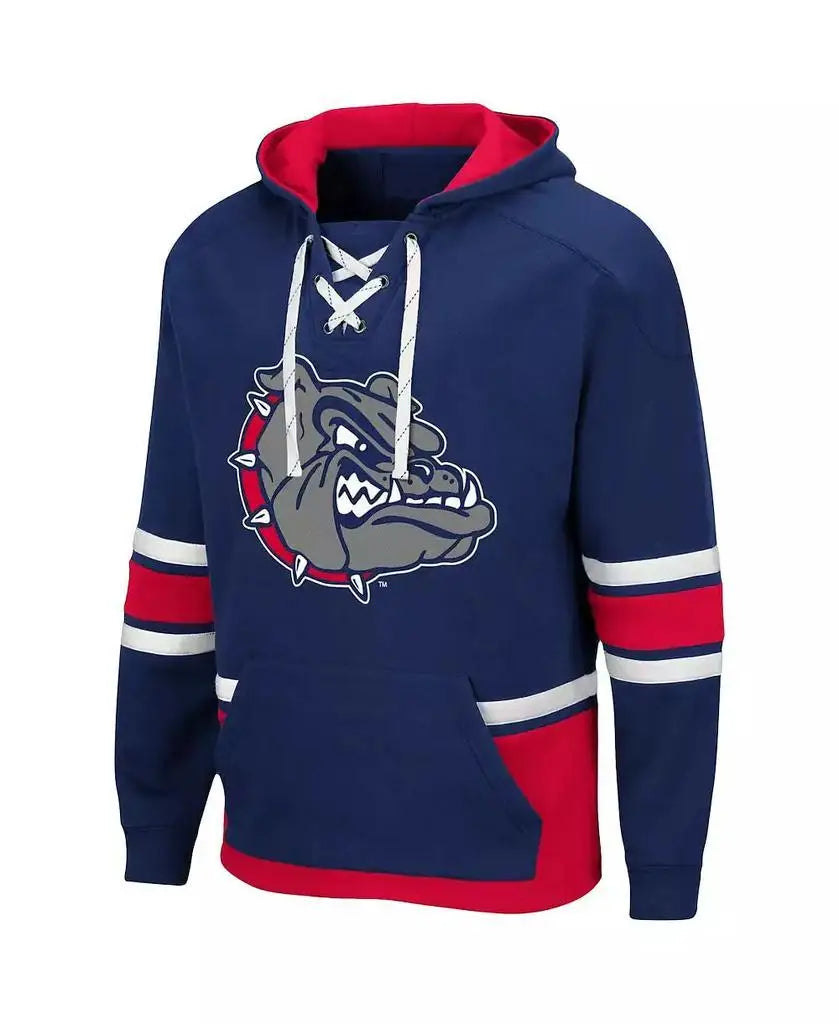 Colosseum Gonzaga Bulldogs Mens Lace Up Pullover Hoodie