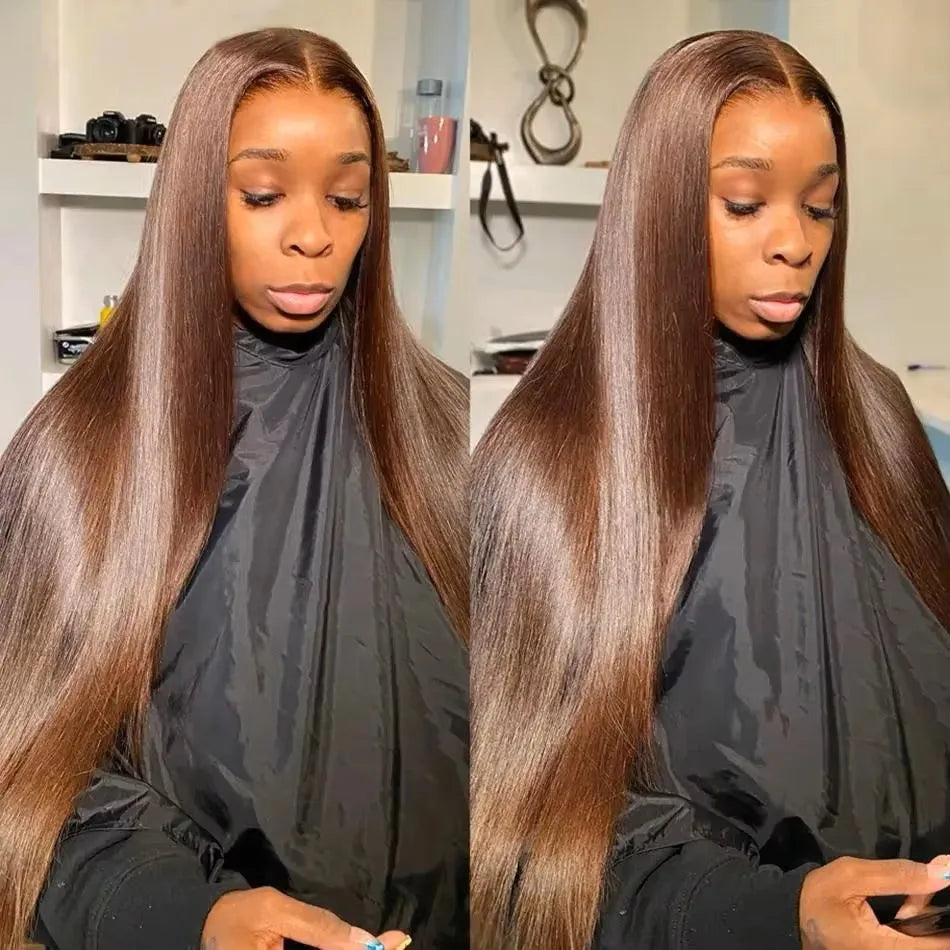 Tahikie Straight Lace Front Wig Remy European Human Hair