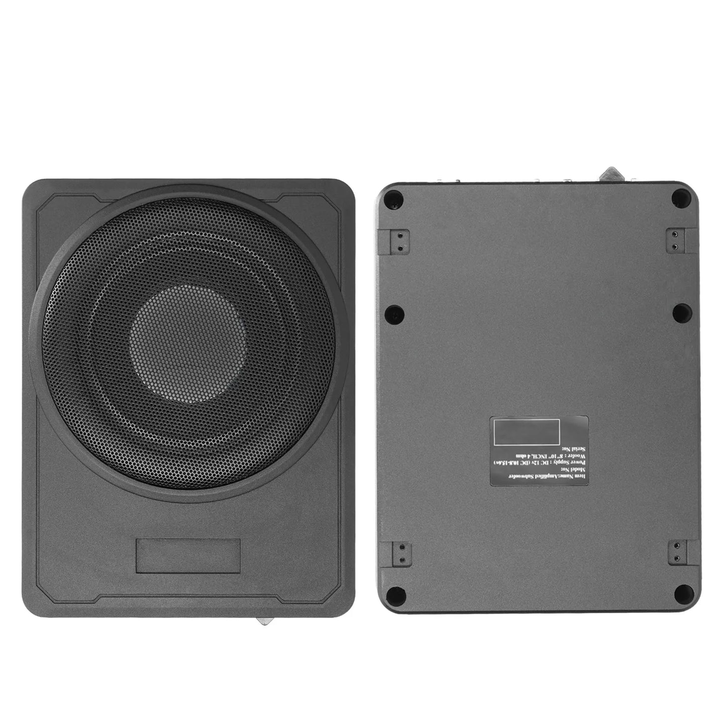 Qiilu 800W Underseat Amplified Car Subwoofer Bass Box