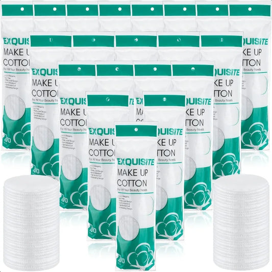 2000 Pcs Cotton Rounds Bulk Exfoliating Rounds for Face Makeup Remover Cotton Facial Pads for Face Makeup Removal Toner Pads
