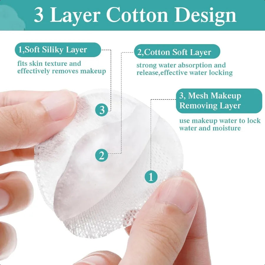 2000 Pcs Cotton Rounds Bulk Exfoliating Rounds for Face Makeup Remover Cotton Facial Pads for Face Makeup Removal Toner Pads