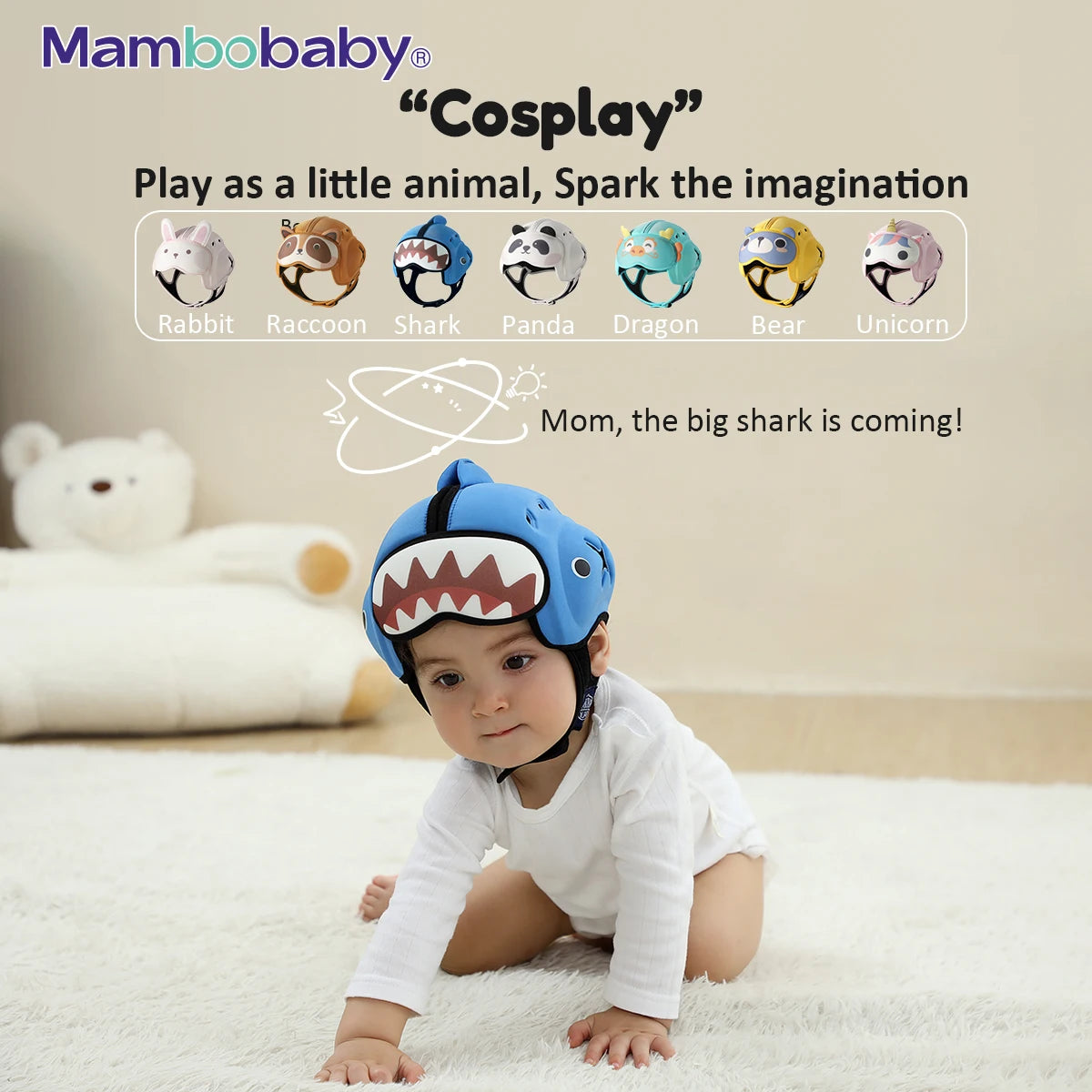 Mambobaby Safe Anti Shock Baby Helmet For Crawling Walk