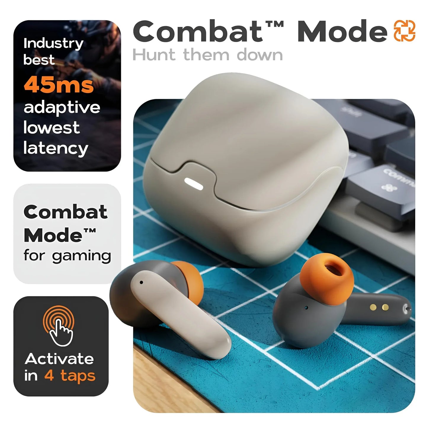 BT 5 4 TWS Wireless Earbuds Low Latency Microphone Mode