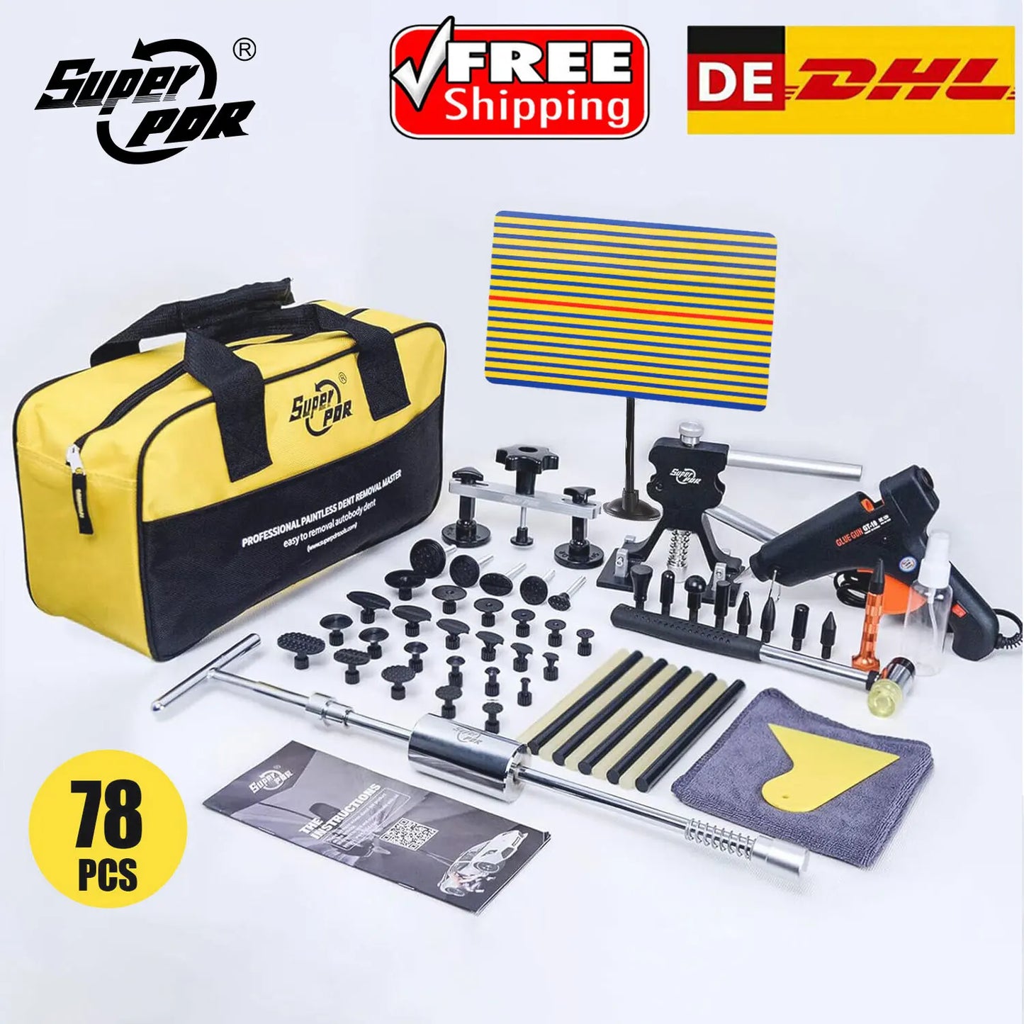 Super PDR Car Dent Repair Kit Pro Dent Remover Tools