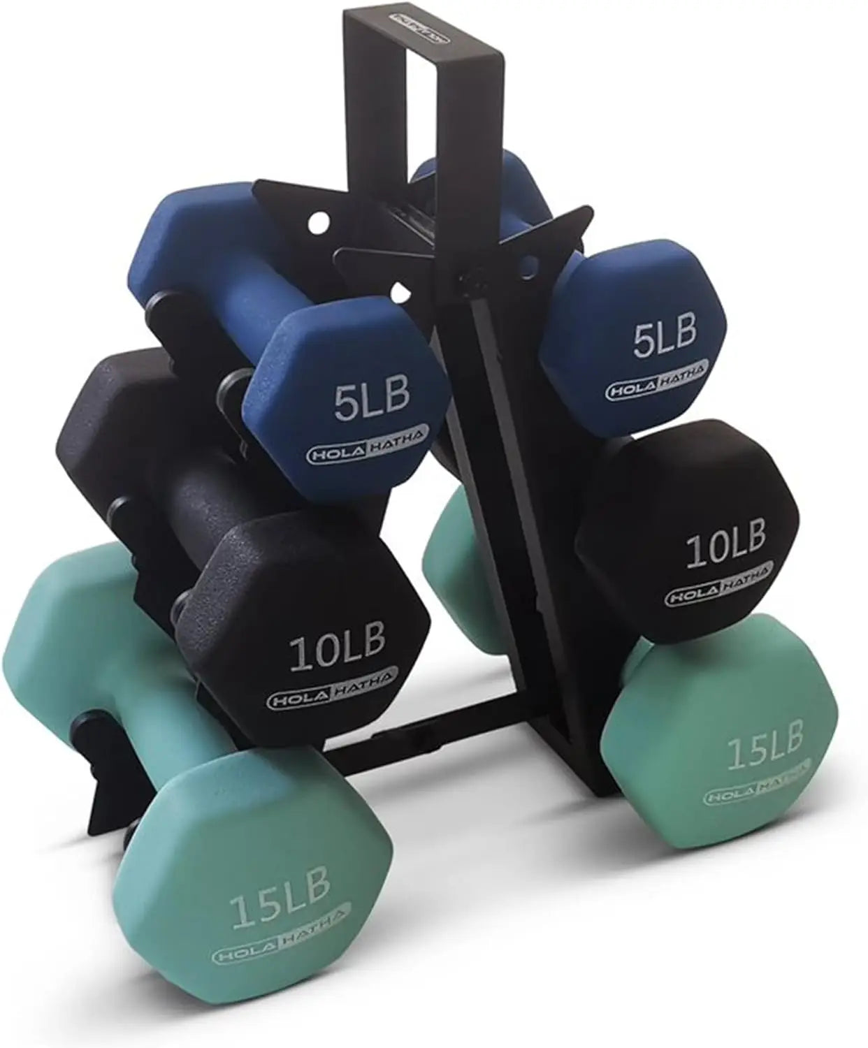 Neoprene Dumbbell Set With Rack For Home Workouts And Tone