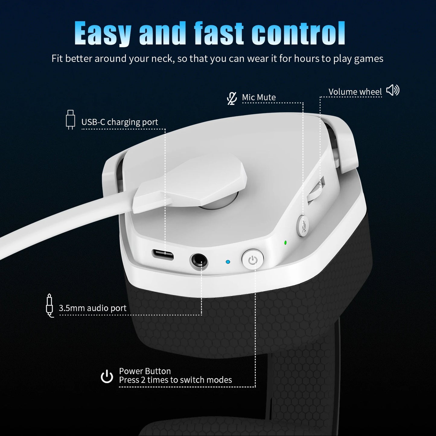 NUBWO G06 Wireless Gaming Headset for PC PS4 PS5 ENC Mic