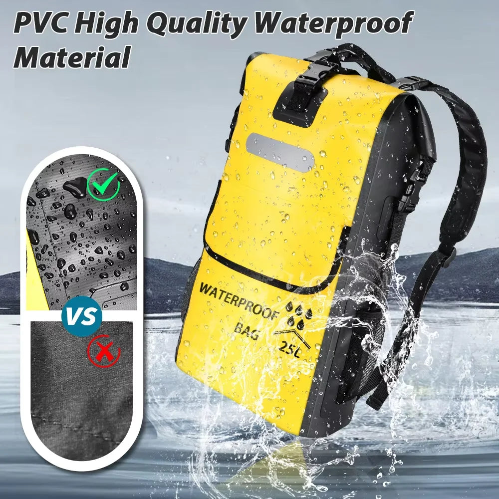 NewBolER 25L Waterproof Dry Bag Backpack Kayaking Rafting
