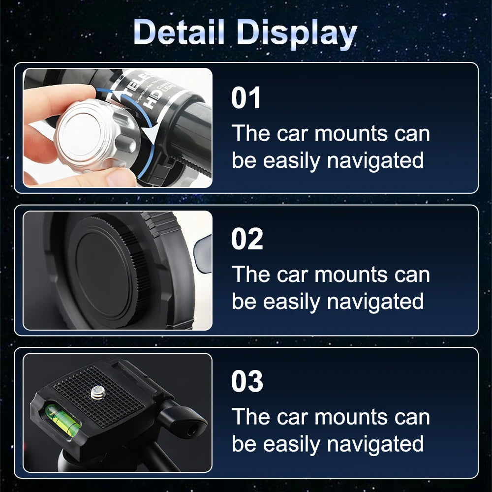 HD Astronomical Telescope 20To60X50Mm Multi Coated Optics