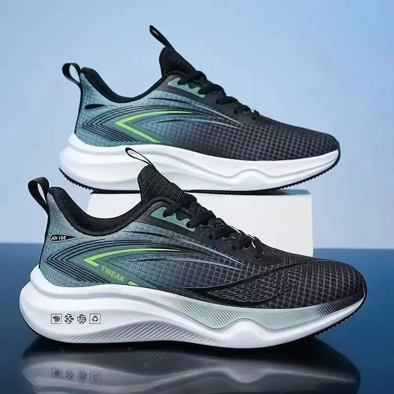Men Running Shoes Breathable Mesh Cushioning Sneakers