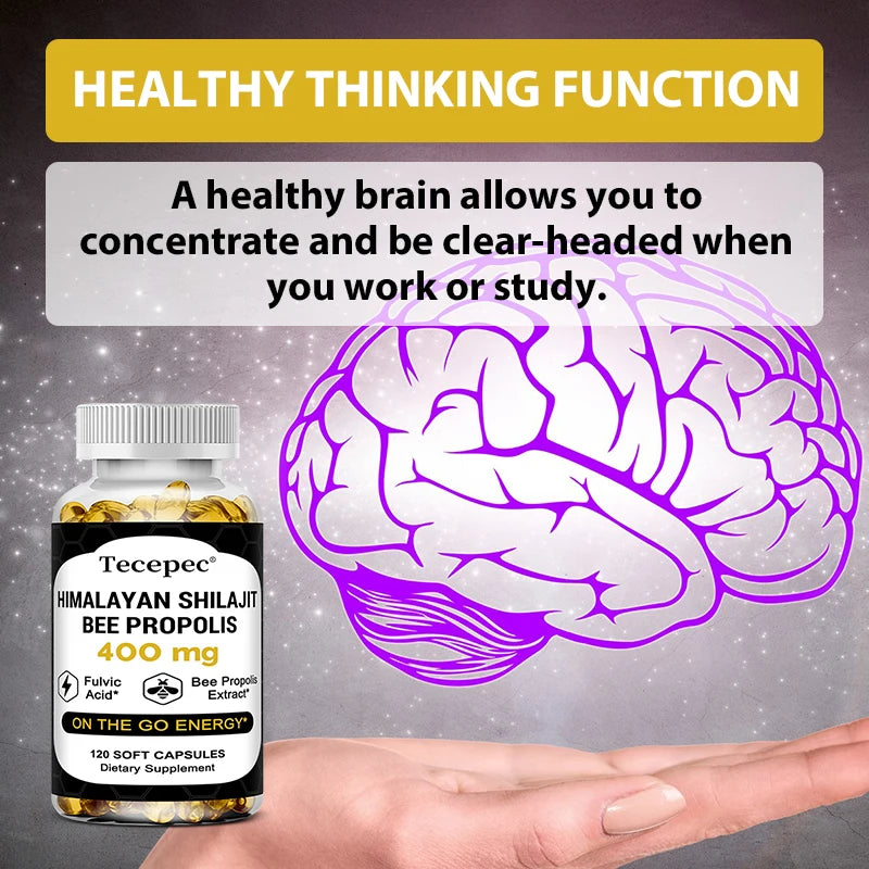 Himalaya Shilajit Propolis Fulvic Acid Energy Brain Health