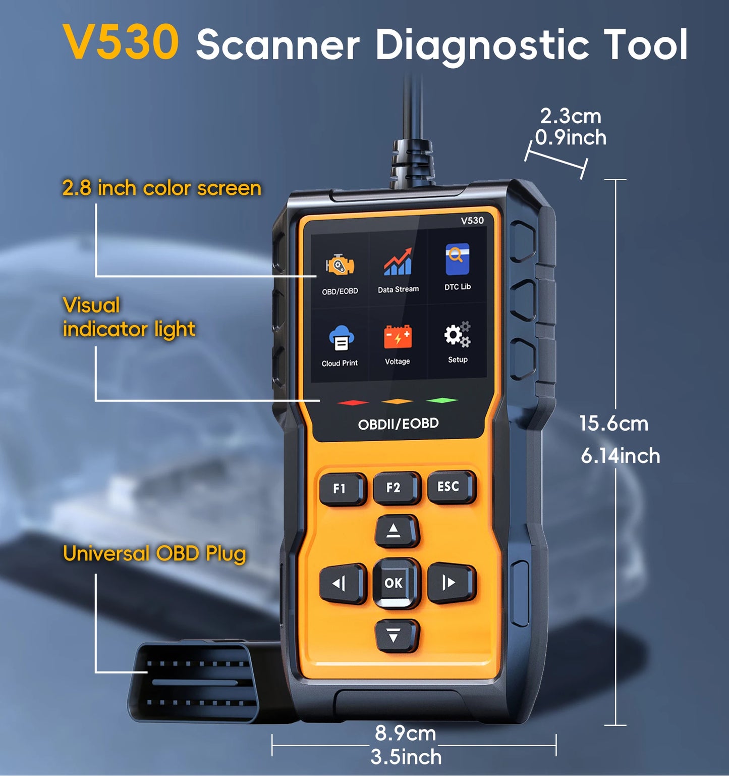 Hign-concerned OBD2 Scanner Diagnostic Tool Mode 6 8 Reset