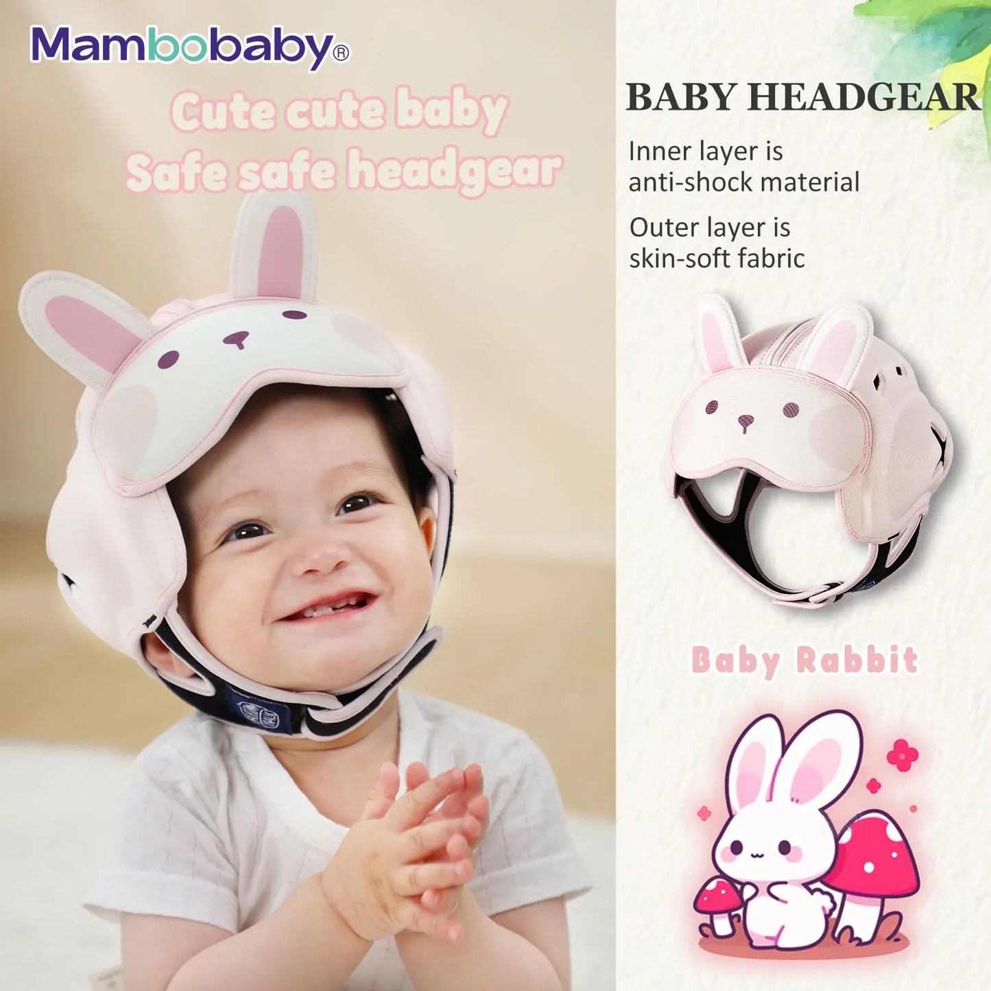 Mambobaby Safe Anti Shock Baby Helmet For Crawling Walk