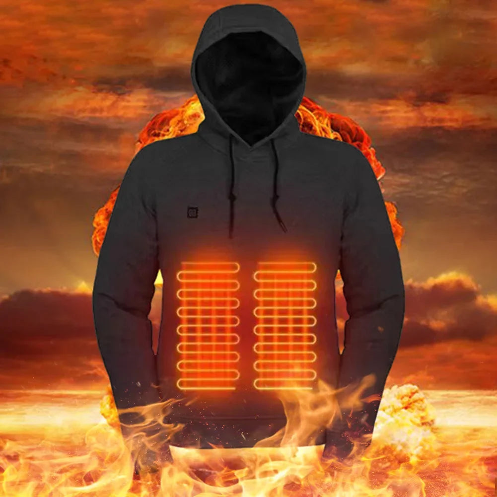 Unisex USB Heated Hoodie With 3 Heat Levels Outdoors
