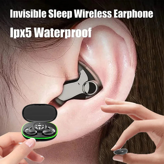 Invisible Earphones Bluetooth 5.3 Noise Reduction Earbuds