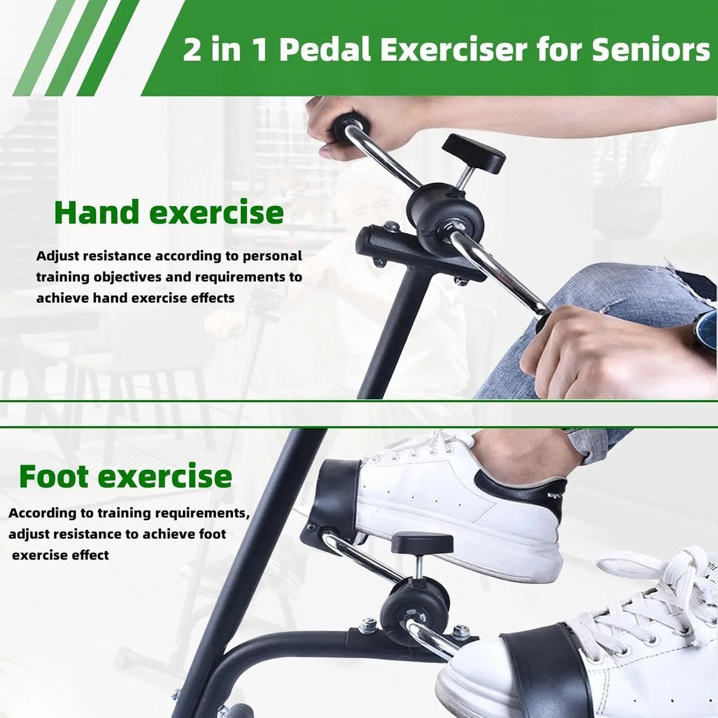 Pedal Exerciser for Seniors Stroke Rehab Hand Arm Leg