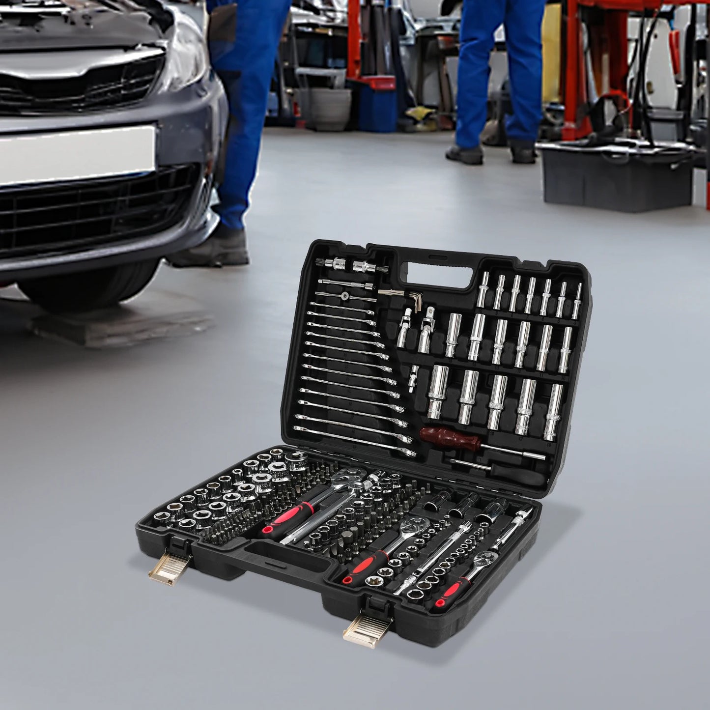DIY Supplies Handworking 216 Pc Socket Ratchet Wrench Set