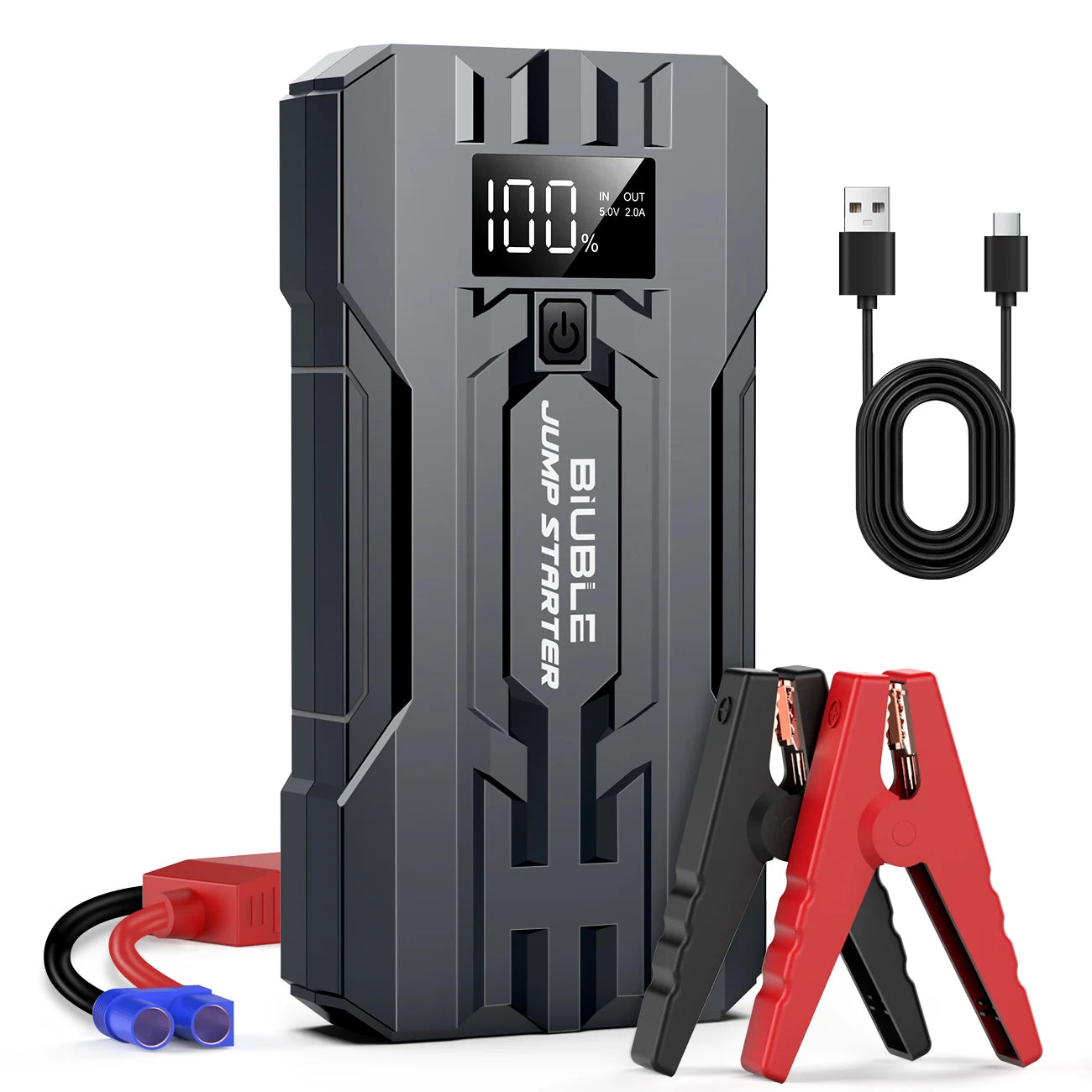 BIUBLE Car Jump Starter 3000A Peak 25000mAh 12V Booster