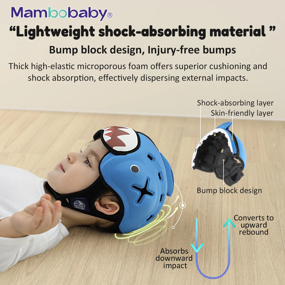 Mambobaby Safe Anti Shock Baby Helmet For Crawling Walk