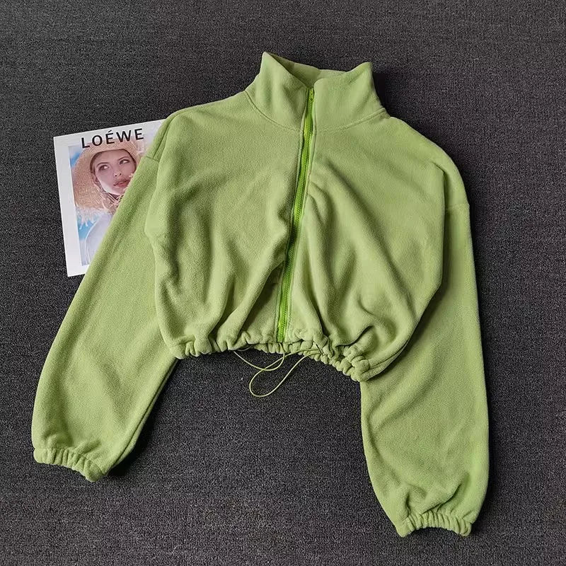 CN Hebei Fleece Lined Womens Sports Coat Sweatshirt