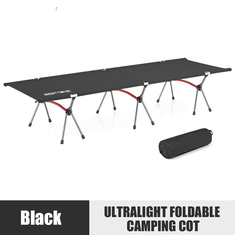 WESTTUNE Camping Cot With Leg Extenders Ultralight Alloy