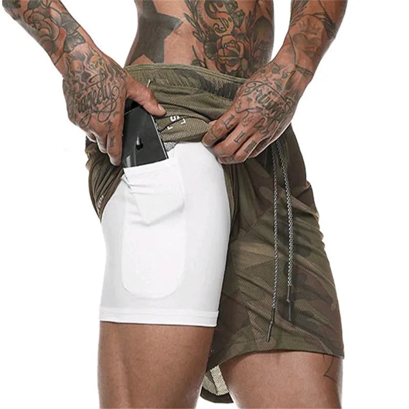 Mens Compression Shorts With Pocket Quick Dry Breathable
