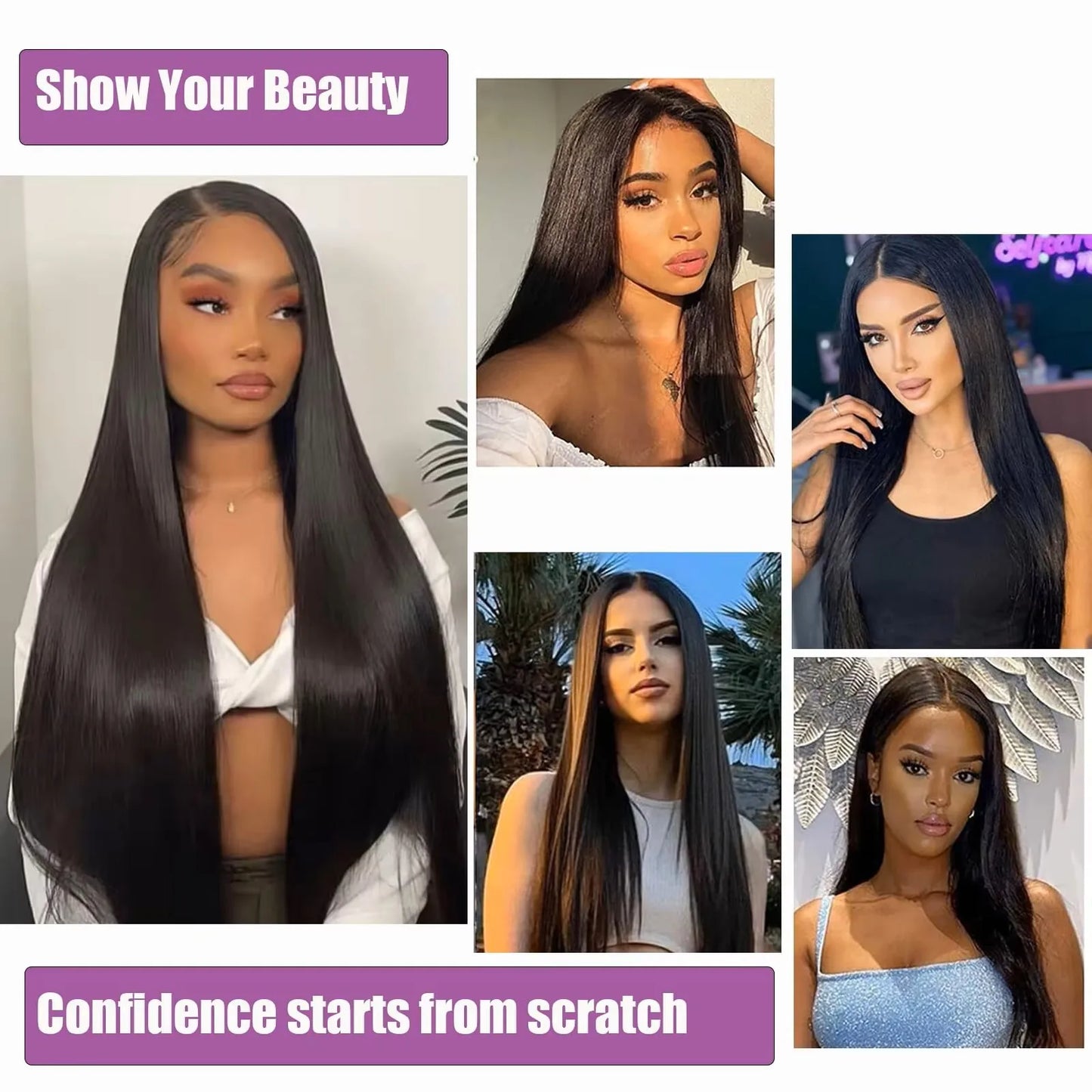 Homgoss Bone Straight Remy Human Hair Bundles Virgin