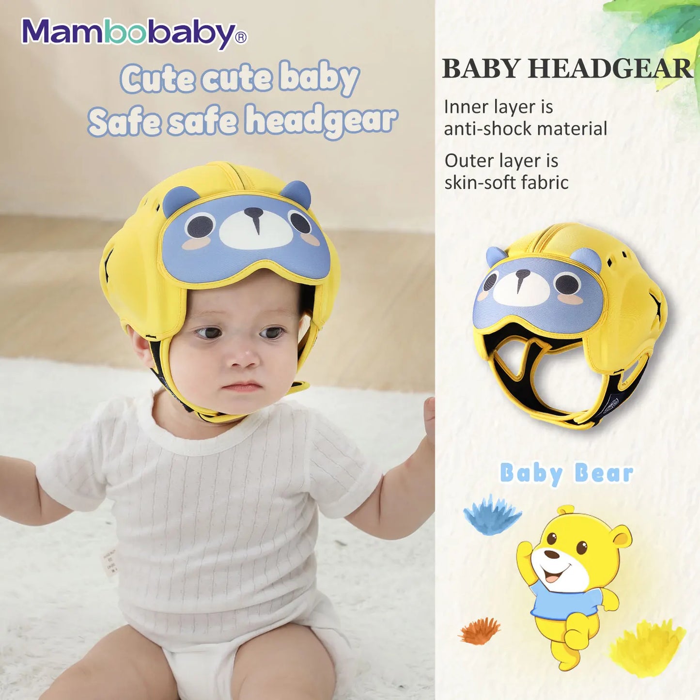 Mambobaby Safe Anti Shock Baby Helmet For Crawling Walk