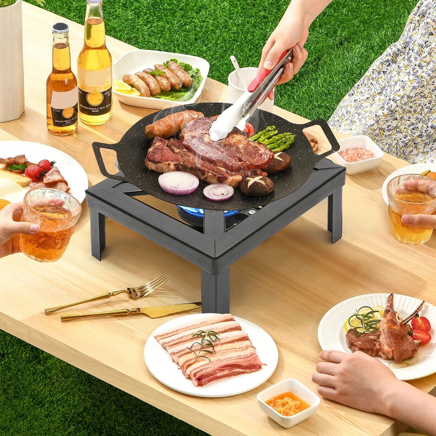 Portable Single Burner Gas Stove for Outdoor Propane Cooking