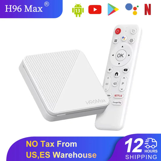 H96 H313 AndroidTVBox QuadCore4KWiFi6 Google Voice Enabled