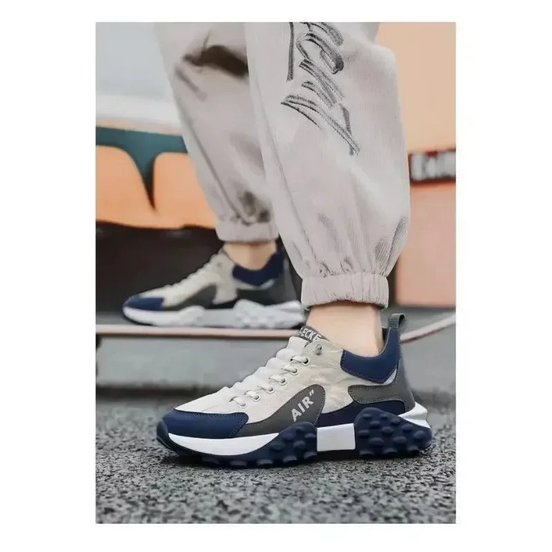 2025 New Men Casual Platform Sneakers Plus Size 43 44