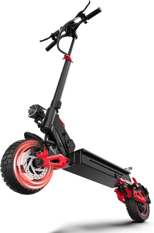 Off Road Electric Scooter Adults, 1600W Motor, 48V18AH Battery, 11" All-Terrain Tires, Heavy Duty E-Scooter with Dual Suspension