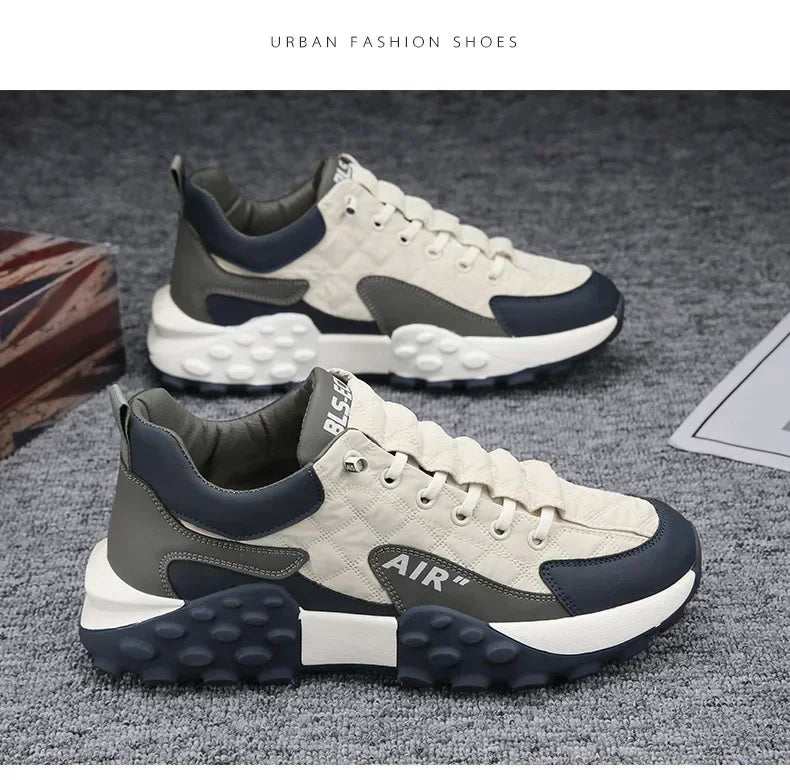 2025 New Men Casual Platform Sneakers Plus Size 43 44