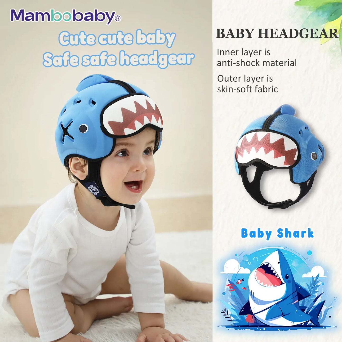 Mambobaby Safe Anti Shock Baby Helmet For Crawling Walk