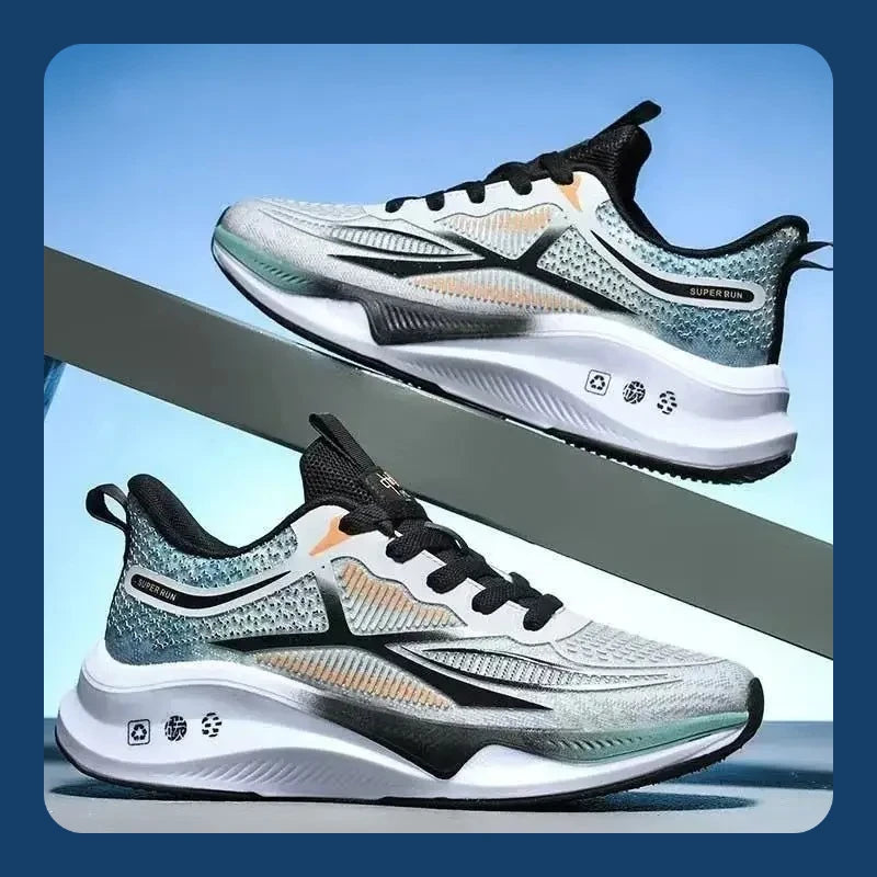 Men Running Shoes Breathable Mesh Cushioning Sneakers