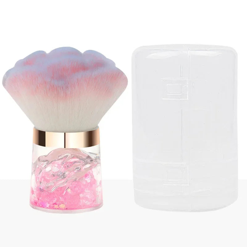 New Fashion Pink Portable Powder Brush Makeup Tool